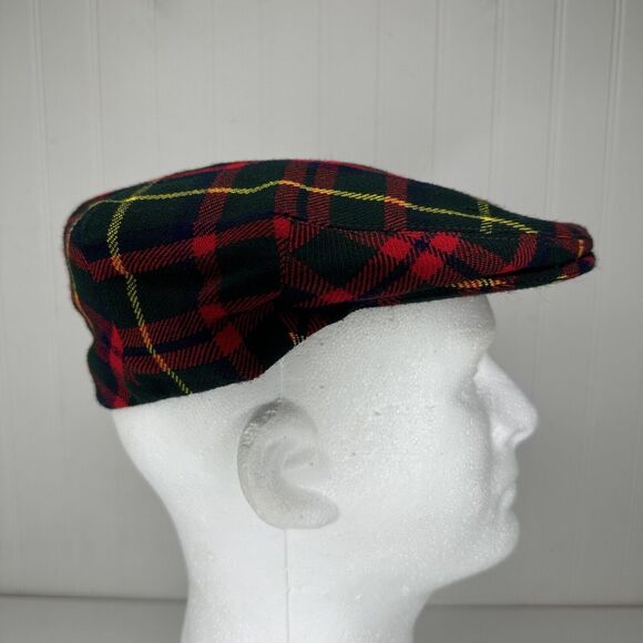 Shandon Wool Plaid Tweed Newsboy Hat Flap Cap MacKintosh Tartan Size 7¼ / 59 - Picture 3 of 8